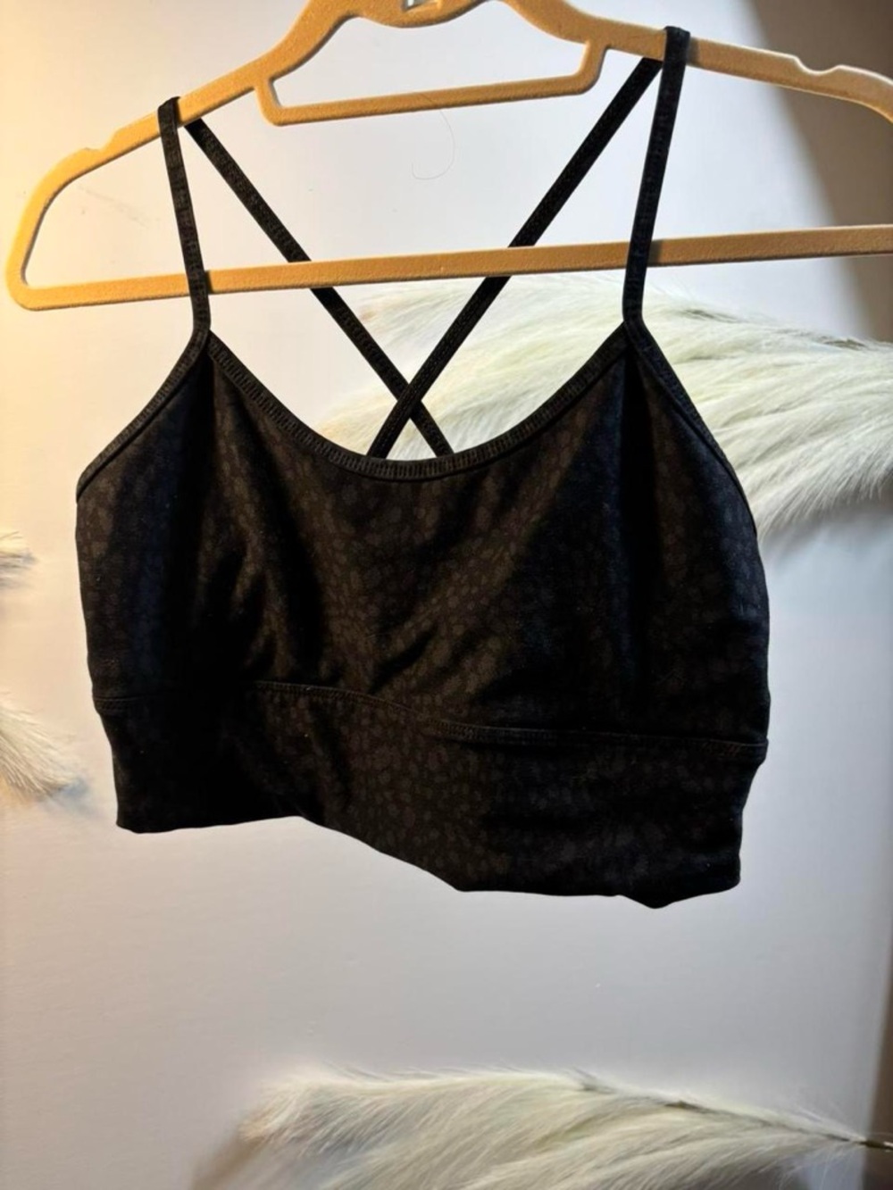 (#114) Black Strappy Sports Bralette